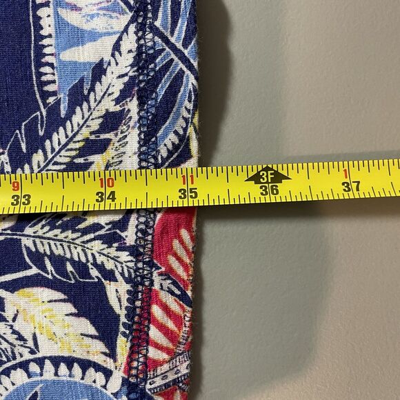 T by Talbots Floral Drawstring Waist Pocket Cap Sleeve Casual T-Shirt Dress Sz P - Picture 12 of 13